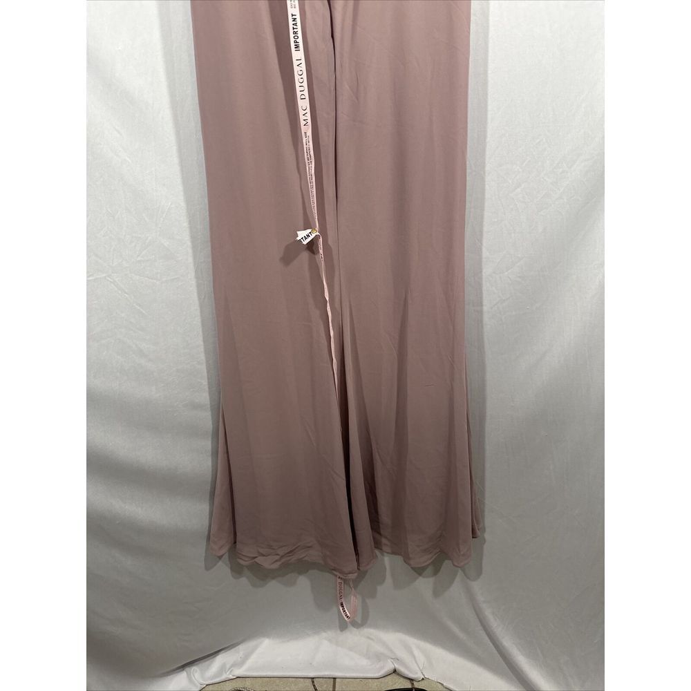 NEW $598 Mac Duggal [ 12 ] Sleeveless Gown with Embellished Cape 20467 Rose J141 - Picture 15 of 16